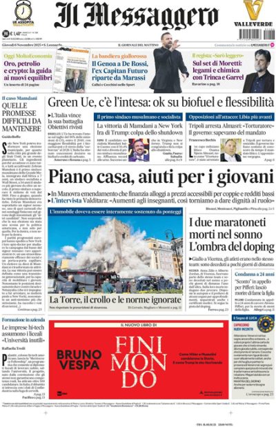 Prima pagina Il Messaggero