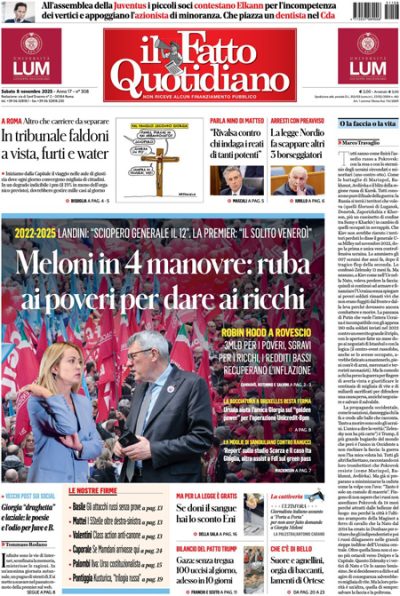 Prima pagina Il Fatto Quotidiano