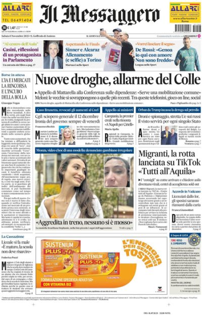Prima pagina Il Messaggero