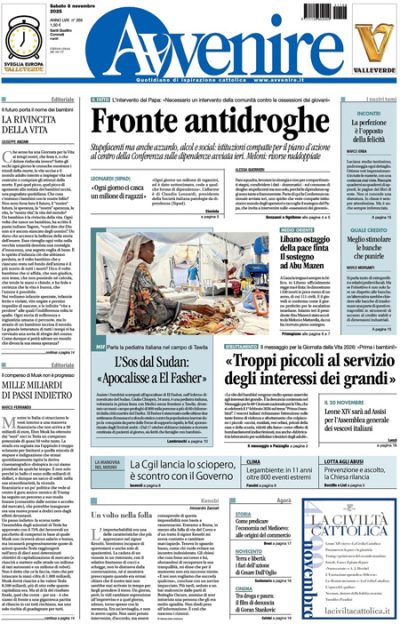 Prima pagina Avvenire