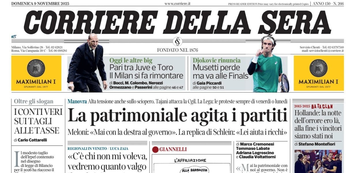 Le prime pagine di oggi