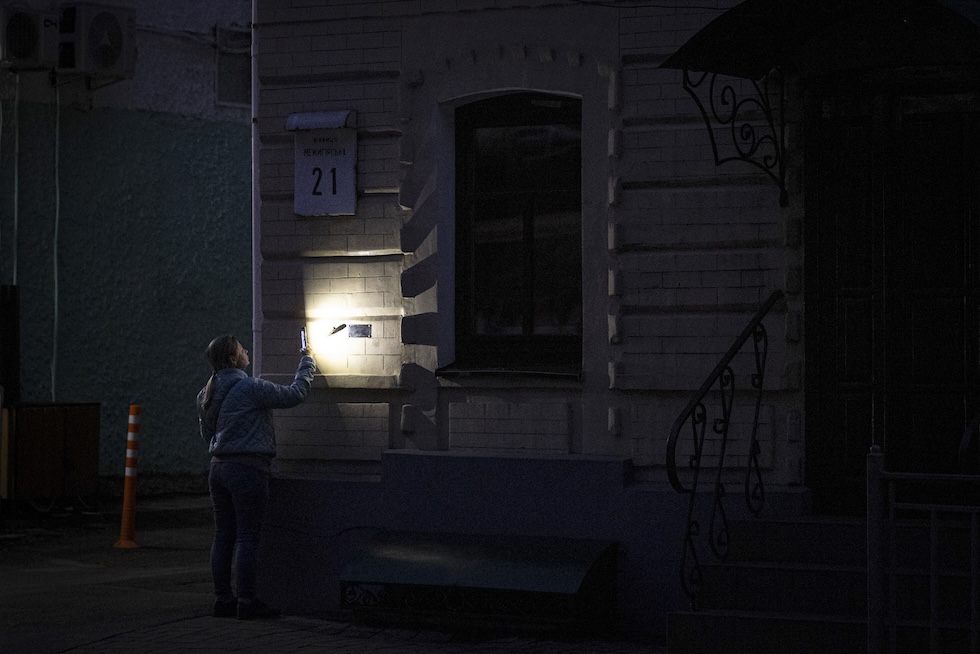 Kiev durante il blackout del 5 novembre