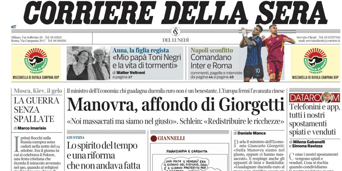 Le prime pagine di oggi