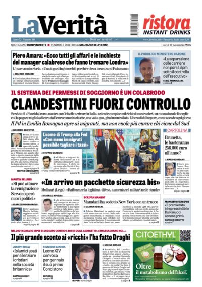 Prima pagina La Verità