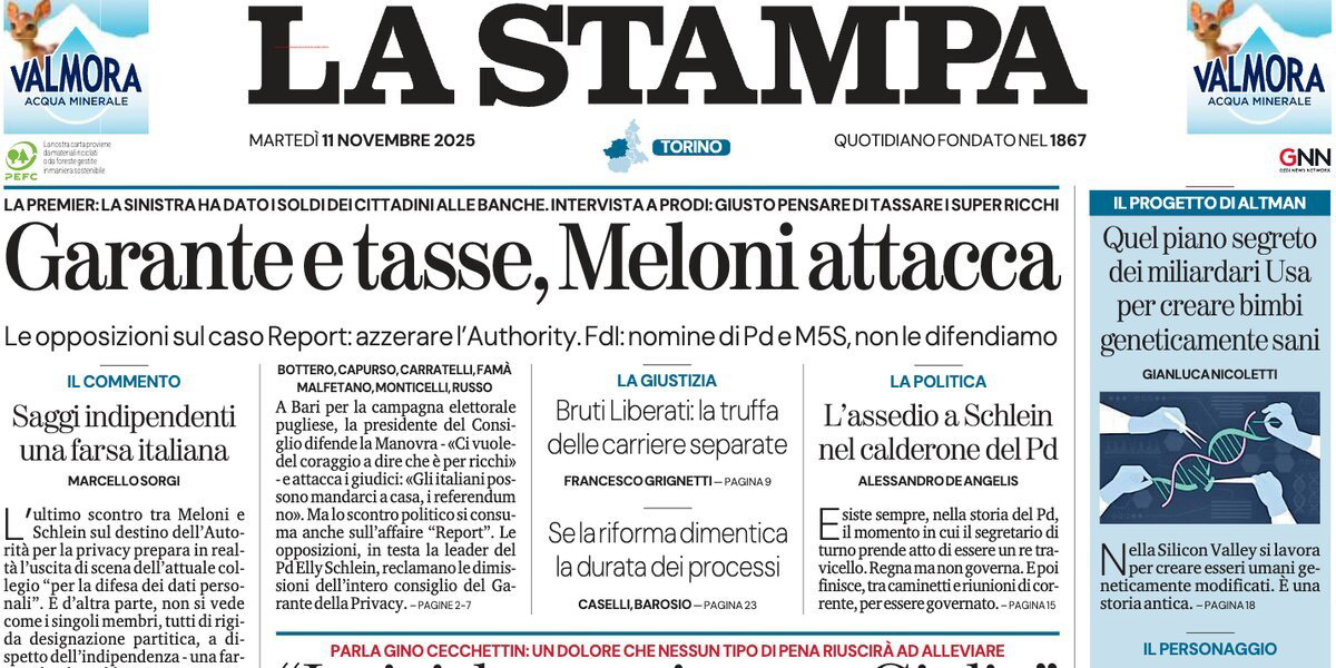 Le prime pagine di oggi
