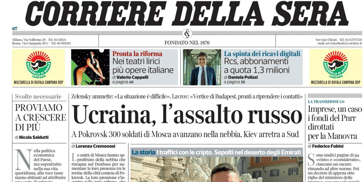 Le prime pagine di oggi