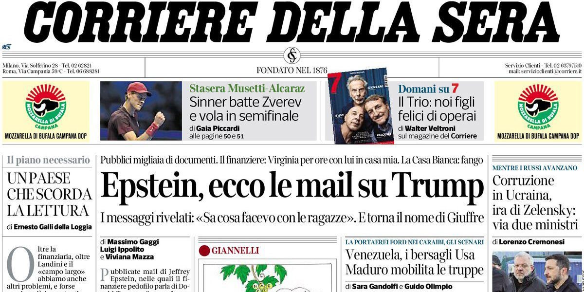 Le prime pagine di oggi