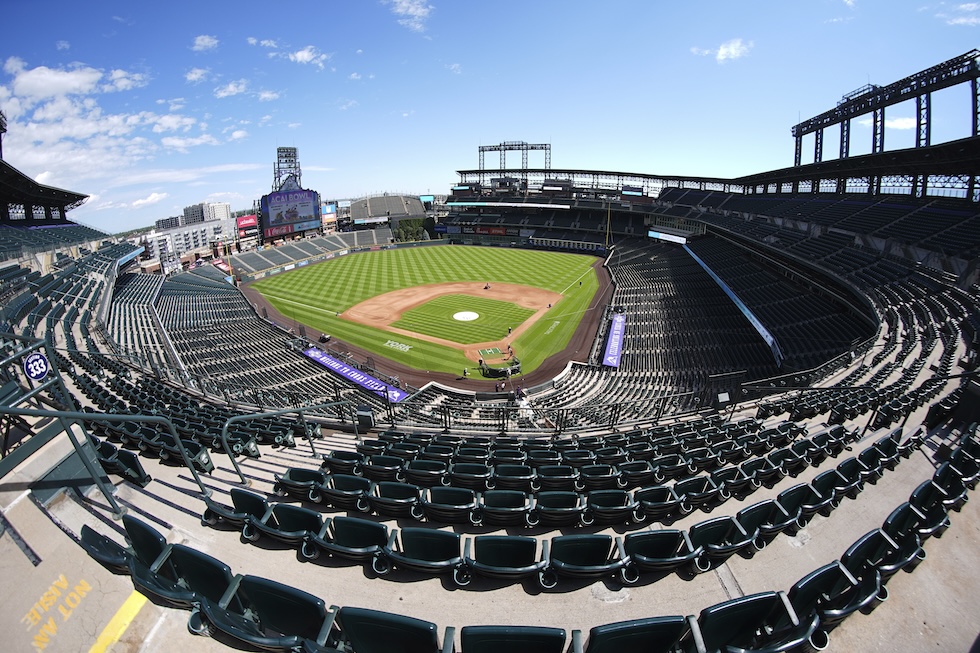 Il Coors Field il 25 luglio 2025 (AP Photo/David Zalubowski)