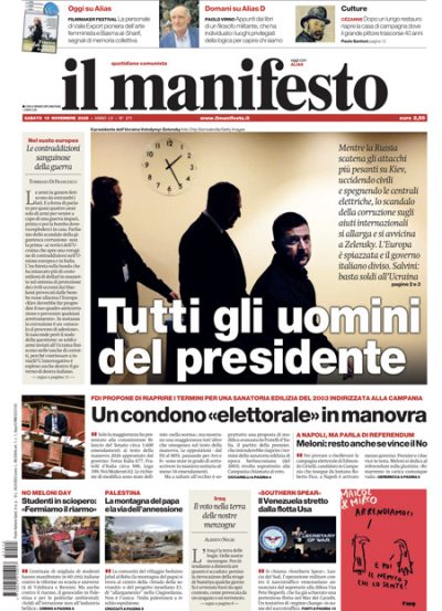 Prima pagina Il Manifesto