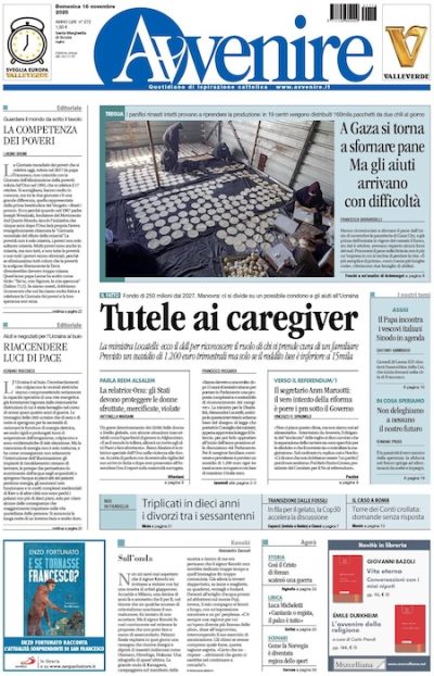 Prima pagina Avvenire