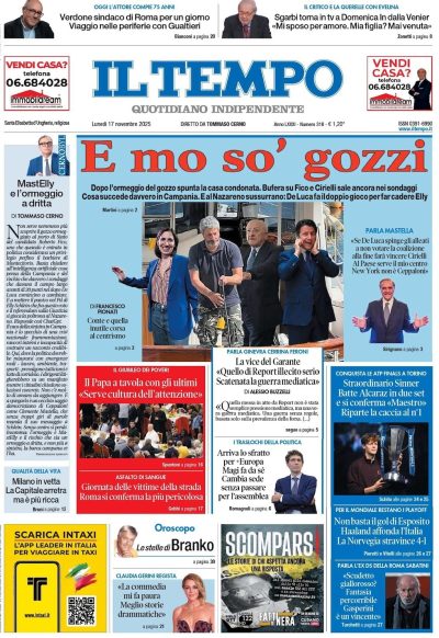 Prima pagina Il Tempo