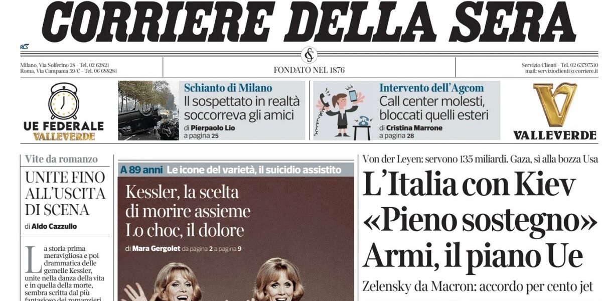 Le prime pagine di oggi