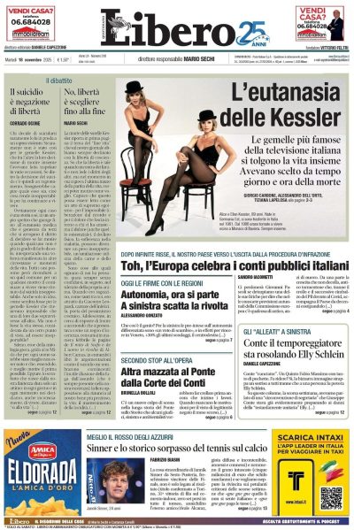 Prima pagina Libero