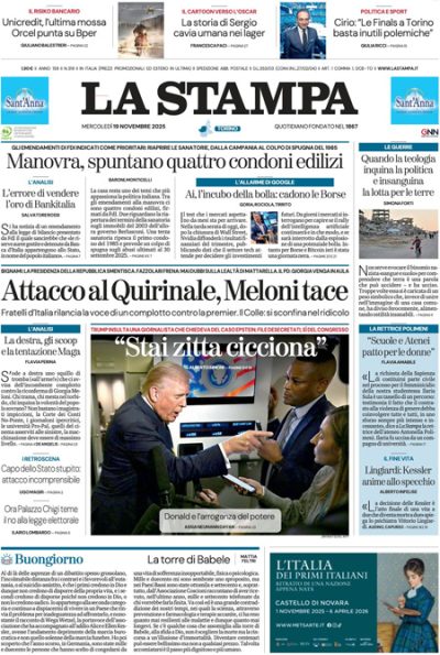 Prima pagina La Stampa
