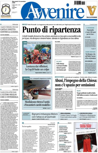 Prima pagina Avvenire