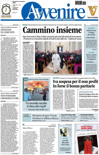 Prima pagina Avvenire