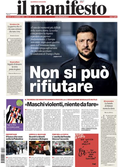 Prima pagina Il Manifesto