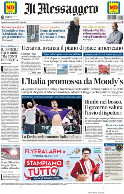 Prima pagina Il Messaggero