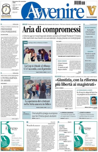 Prima pagina Avvenire