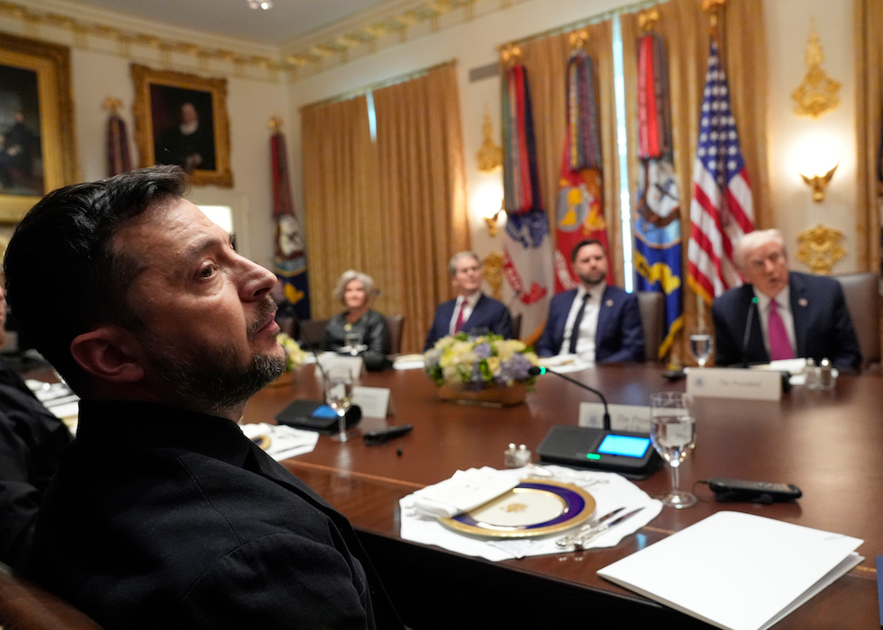 Il presidente ucraino Volodymyr Zelensky alla Casa Bianca, 17 ottobre 2025