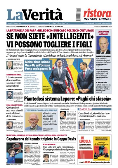 Prima pagina La Verità