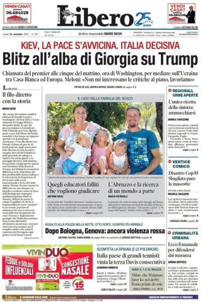 Prima pagina Libero