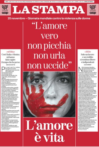 Prima pagina La Stampa