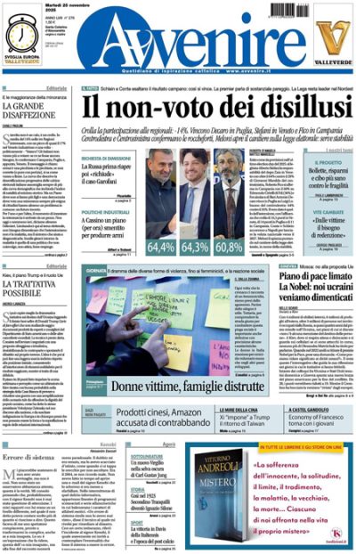 Prima pagina Avvenire