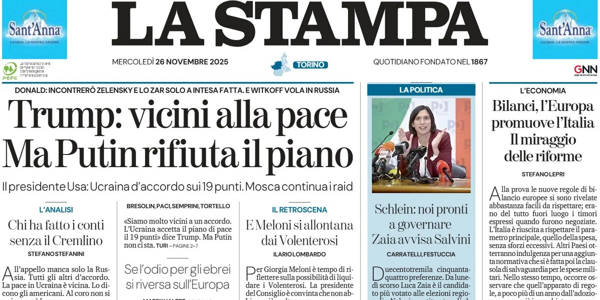 Le prime pagine di oggi