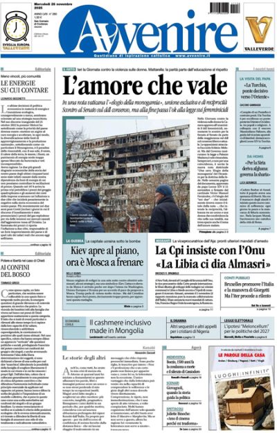 Prima pagina Avvenire