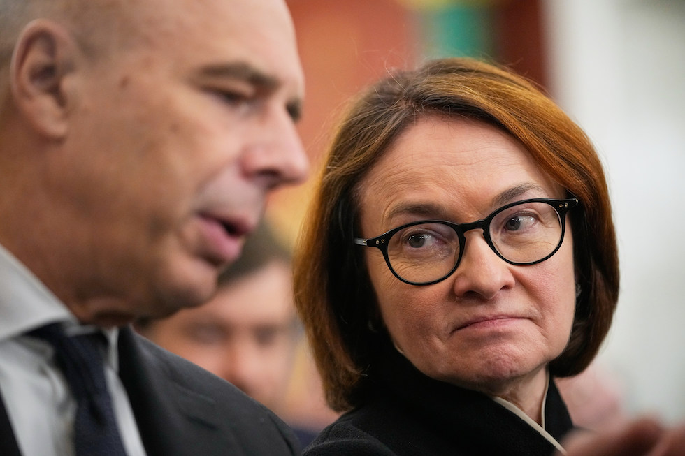 La governatrice della banca centrale russa Elvira Nabiullina con il ministro delle Finanze Anton Siluanov, novembre 2025