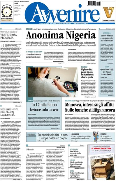 Prima pagina Avvenire