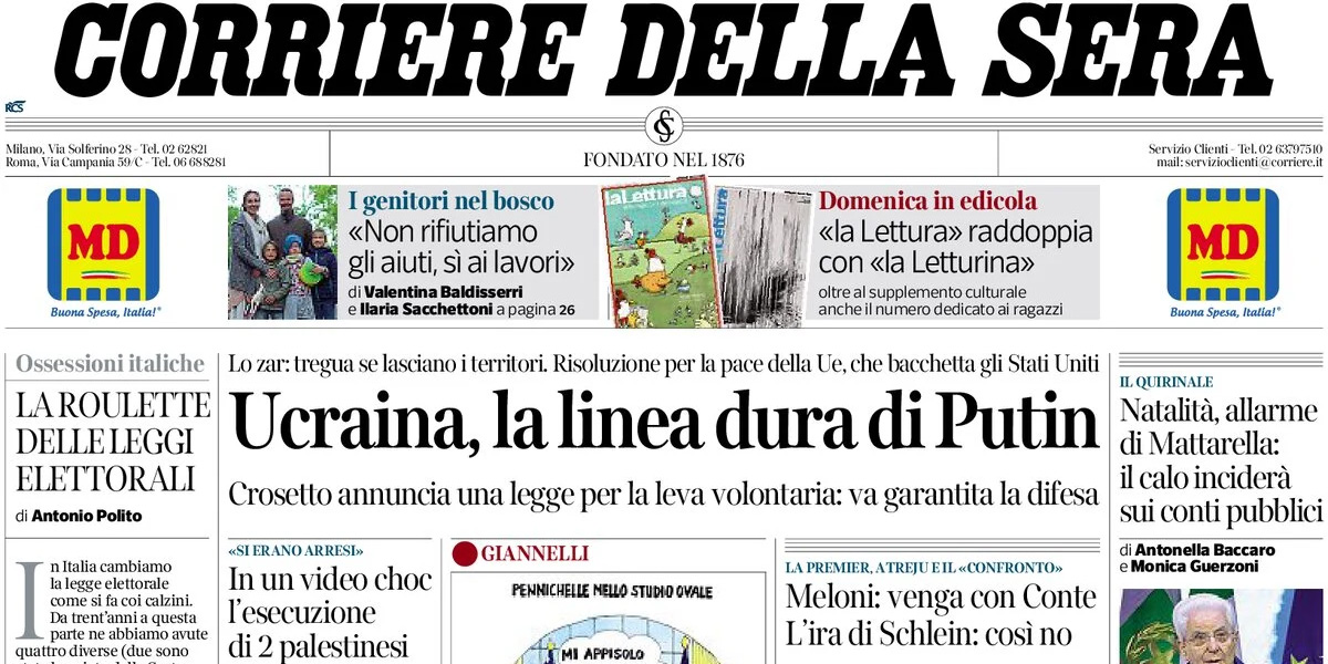 Le prime pagine di oggi