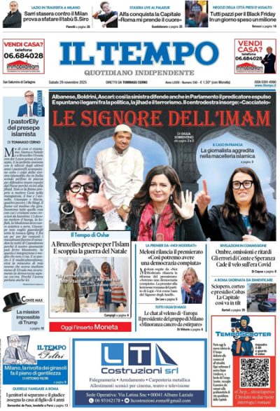 Prima pagina Il Tempo