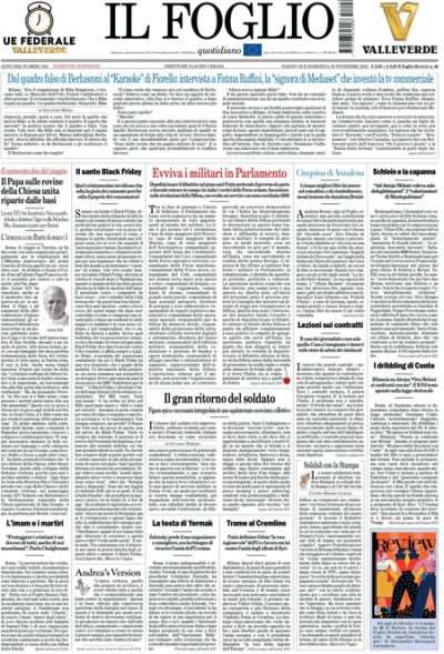 Prima pagina Il Foglio