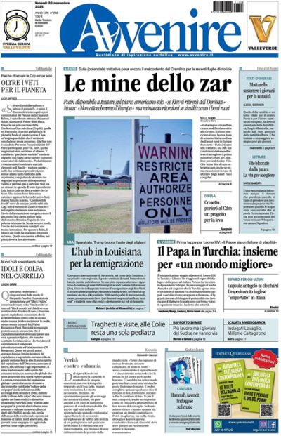 Prima pagina Avvenire