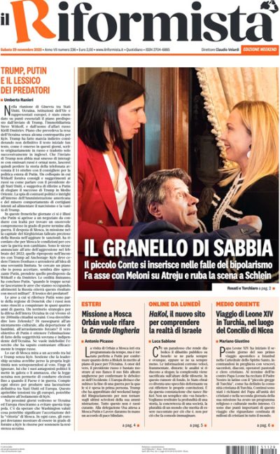 Prima pagina Il Riformista