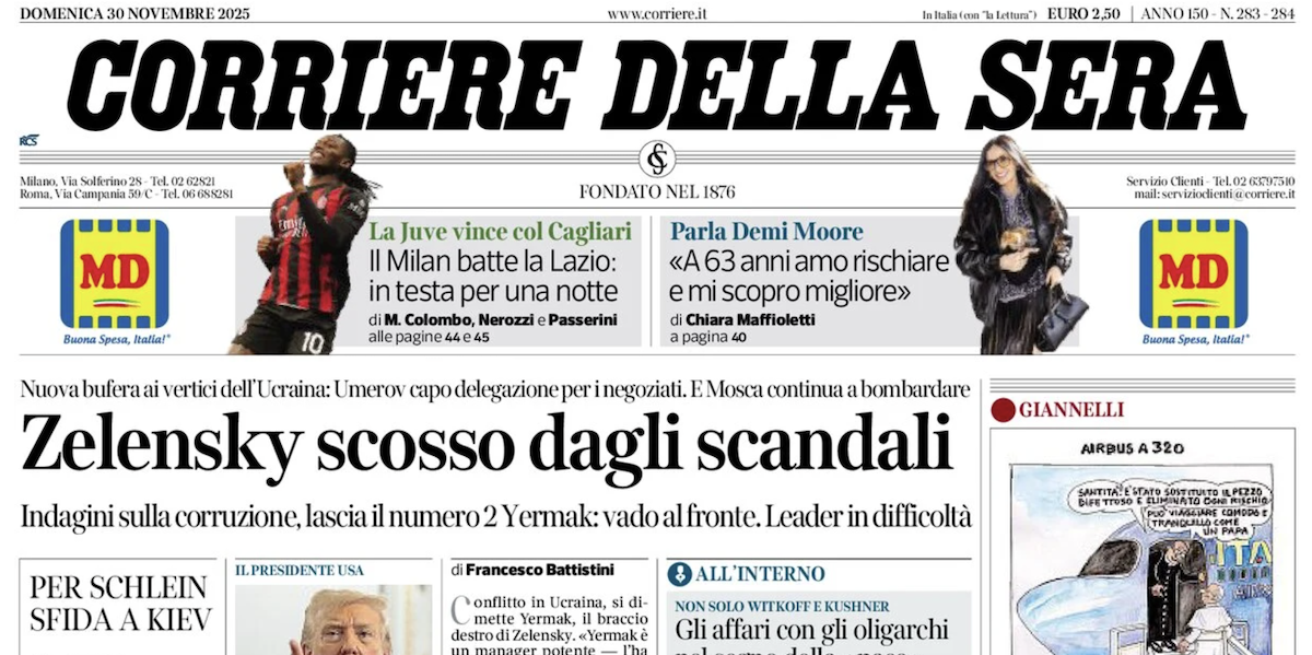 Le prime pagine di oggi