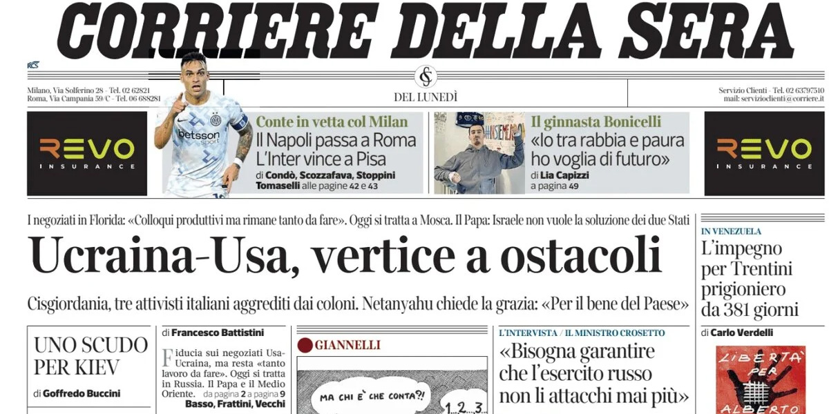 Le prime pagine di oggi