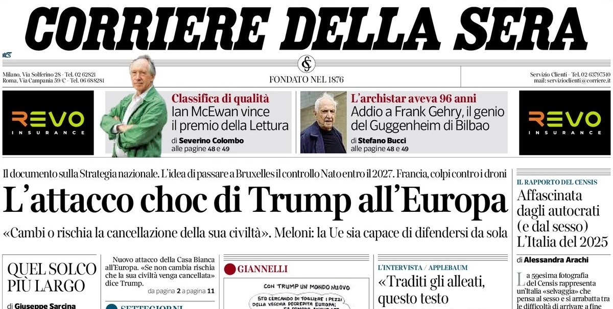 Le prime pagine di oggi