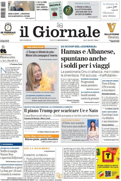 Prima pagina Il Giornale
