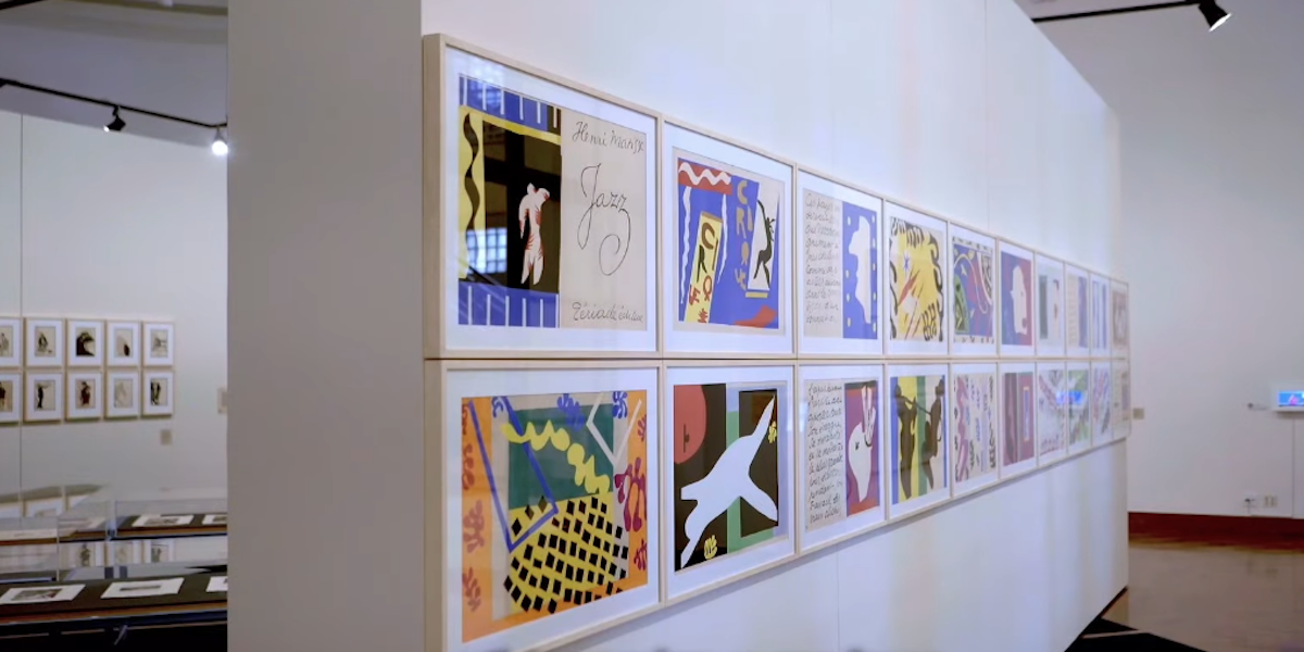 Le opere di Matisse rubate dalla mostra (sulla sinistra), da un video condiviso sul profilo Instagram della Biblioteca Mário de Andrade