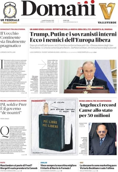 Prima pagina Domani