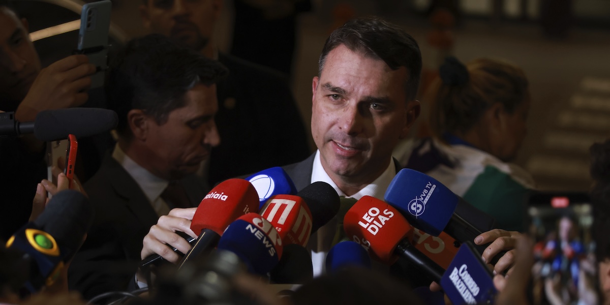 Flávio Bolsonaro, 16 settembre 2025 (AP Photo/Luis Nova)