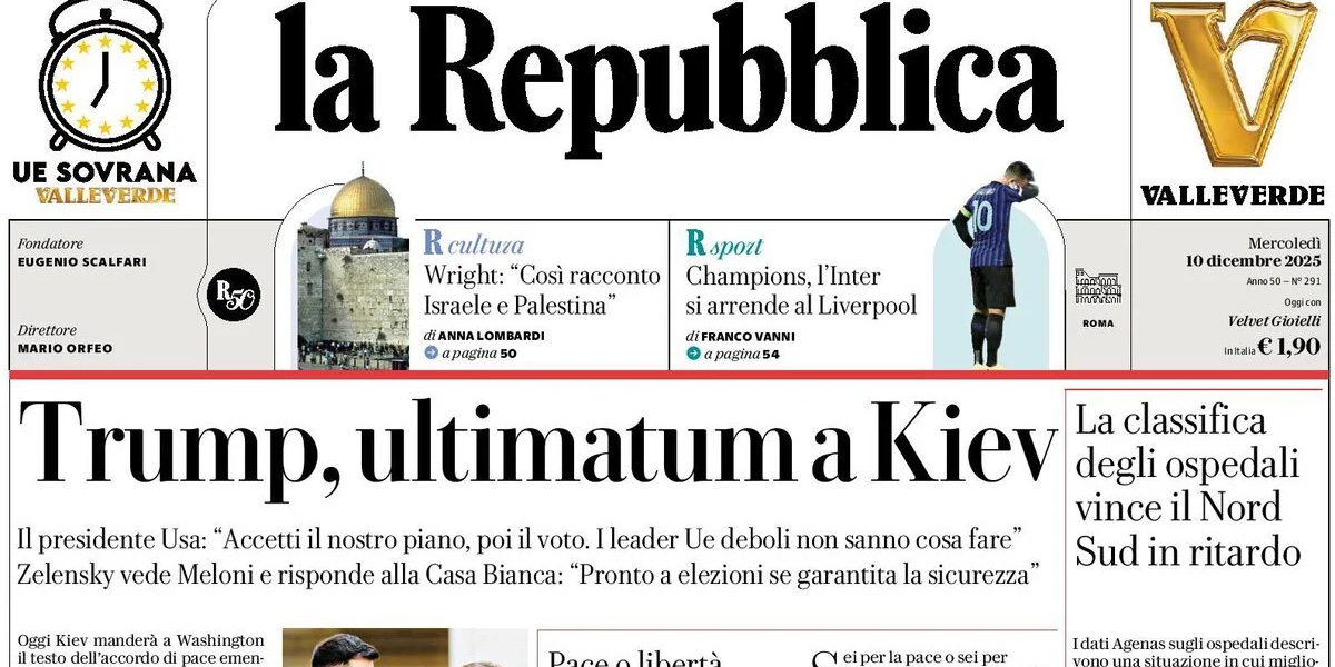 Le prime pagine di oggi