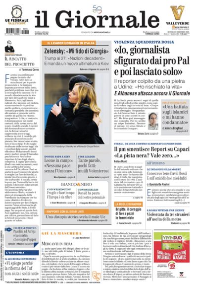 Prima pagina Il Giornale