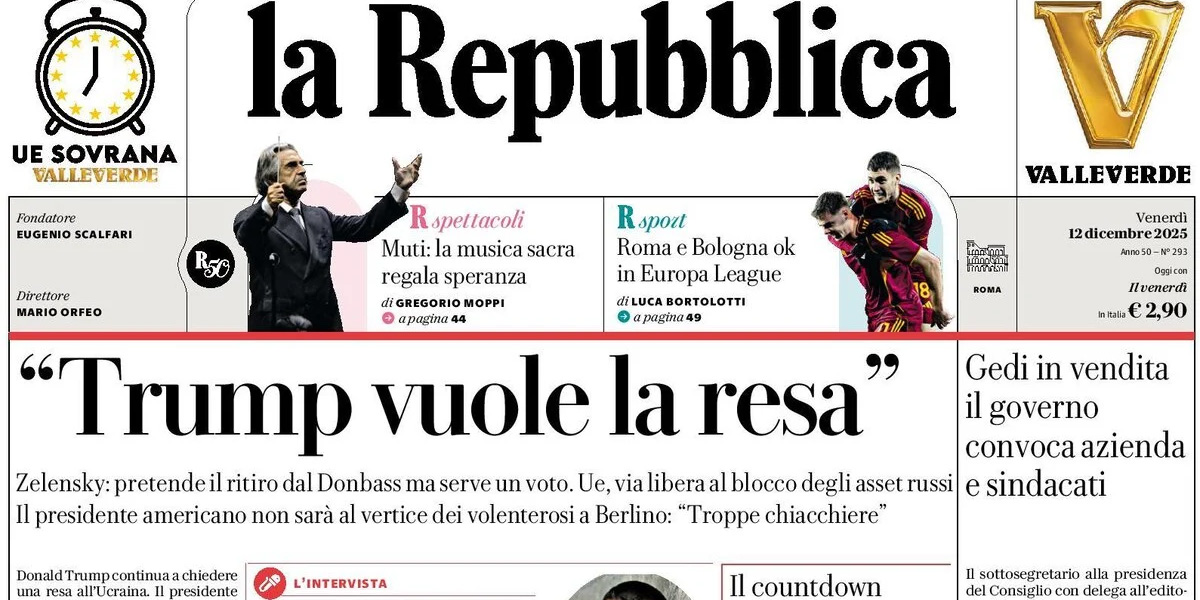 Le prime pagine di oggi