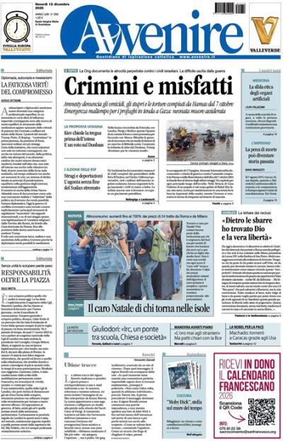 Prima pagina Avvenire