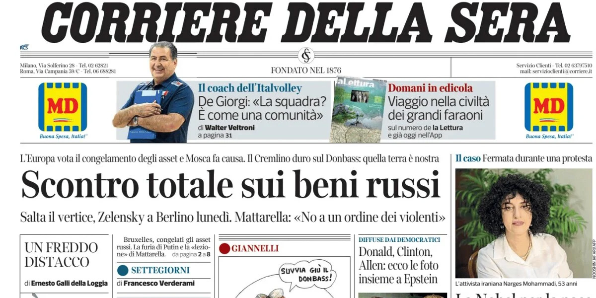 Le prime pagine di oggi