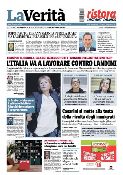 Prima pagina La Verità